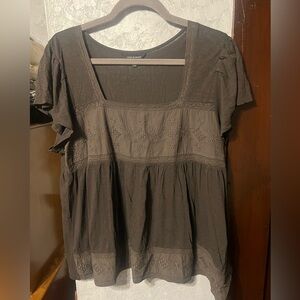 Lucky Brand Babydoll shirt sleeve shirt